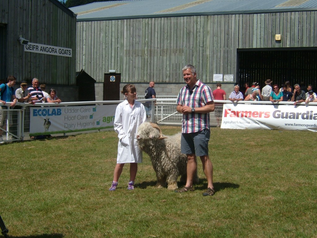  Accompanying Derek Brockway with the weather forecast at the Royal Welsh Show, 2013